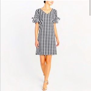 NWOT JCREW factory black and white plaid dress
